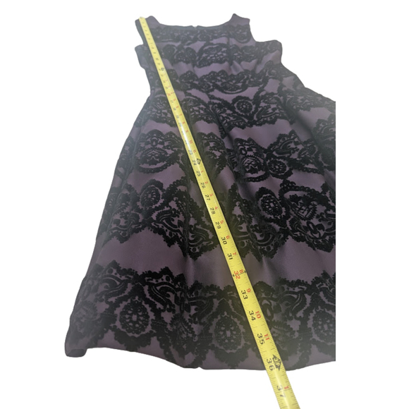 Victorian Soft Goth Midi Dress Dark Romance Whimsigoth Purple Black Gabby Skye 6 - Picture 7 of 13